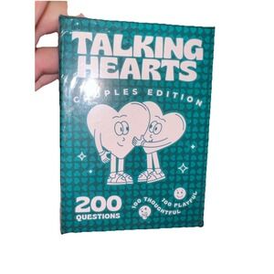 Talking Hearts Couples Edition Card Game, Teal - 200 Questions